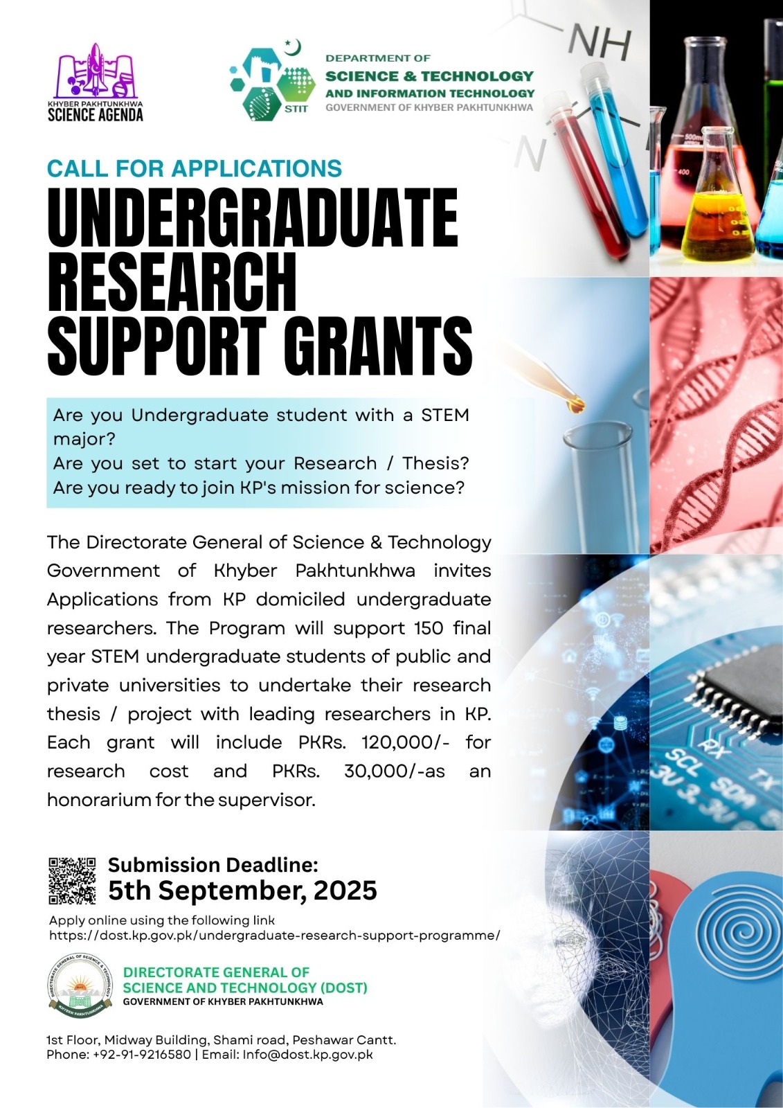 Undergraduate Research Support Programme – DoST